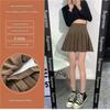 Saia plissada feminina primavera e verão JK Saia branca em linha A Novo estilo coreano Saia curta de cintura alta Outono e inverno plus size Saia xadrez