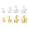 Plata de Ley S925 Hecho a Mano Plata Estrella de Cinco Puntas Colgante Chapado en Oro Estrella Charm DIY Pulsera de Cristal Accesorios con Cuentas