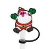 Tampa de palito de Natal personalizada transfronteiriça, capa de palito removível de silicone macio de desenho animado, plugue à prova de poeira, tampa de palito de silicone