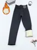 Leggings Gruesos Forrados de Polar para Niñas Otoño e Invierno 2026 Moda Clásica Versátiles Pantalones Tiburón de Trébol de Cuatro Hojas