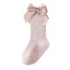 Calcetines de primavera para bebé, nuevos calcetines de algodón de malla hueca con lazo para niña, calcetines de media pierna de princesa