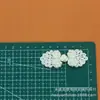 Fivela de Pérola e Cristal para Cheongsam Fivela Chinesa Retro Bordada à Mão Fivela Decorativa para Roupa Tang Hanfu Acessórios de Vestuário