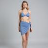 2025 Bikini de Comercio Exterior Amazon Dividido Sexy AliExpress Trajes de Baño Europeos y Americanos Transfronterizo Conjunto de Tres Piezas Color Sólido Capa