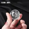 Bola de Cristal Natural de 3 cm, Morado, Amarillo, Blanco, Rosa Piedra Cruda de Cristal, Bola de Cristal Pulida con Base, Decoración para el Hogar para Atraer Riqueza