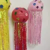 Nuevas linternas de medusa de colores para manualidades, tema oceánico, fiesta de cumpleaños, linternas de papel decorativas hechas a mano