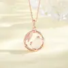 Colar S925 Prata Esterlina Tendência Nacional Original Calcedônia Branca Panda Bambu Feminino Fofo Acessível Luxo High-End Corrente de Clavícula Panda