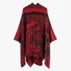 Xale Feminino de Outono e Inverno Estilo Floresta de Nicho com Padrão de Tigre Animal Capa Jacquard para Viagem e Fotografia Aquecimento