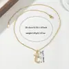 Colar com pingente de letra da moda europeia e americana para mulheres, coroa dourada e prateada com letras inglesas totalmente cravejadas de diamantes, modelo de exportação de venda quente transfronteiriça, envio direto