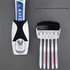 Suporte para Escova de Dentes com Dispensador Automático de Pasta de Dente Rack de Armazenamento de Escovas de Dente Montado na Parede & Espremedor de Pasta de Dente para Banheiro