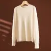 Nuevo Suéter de Punto de Lana Cachemir Cepillada para Mujer 2026 en Colores Caramelo, Jersey de Manga Larga, Holgado y Casual para Otoño e Invierno