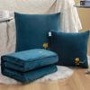 Almohada Gruesa Multifuncional Edredón de Doble Propósito Siesta de Oficina Plegable Cojín Pequeño Cojín para Coche Edredón