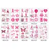 Adesivos de Tatuagem Dia da Conscientização Fita Rosa Transfronteiriça Impermeável Suor Atividades Promocionais Adesivos de Tatuagem Temporária Descartáveis