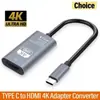 Cabo de Projeção Tipo-C para HDMI Transfronteiriço 2m, Cabo de Exibição de Projeção de Celular para Computador, Cabo Adaptador 4K