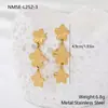 Brincos Europeus e Americanos Transfronteiriços Estilo Exagerado Retrô Florais em Aço Titânio com Design Único, Brincos Florais, Brincos Retrô para Mulheres