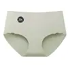 Panty Triangular de Seda de Morera Antibacteriana 10A con Entrepierna Extendida, Sin Costuras, Suave, de Cintura Media para Mujer