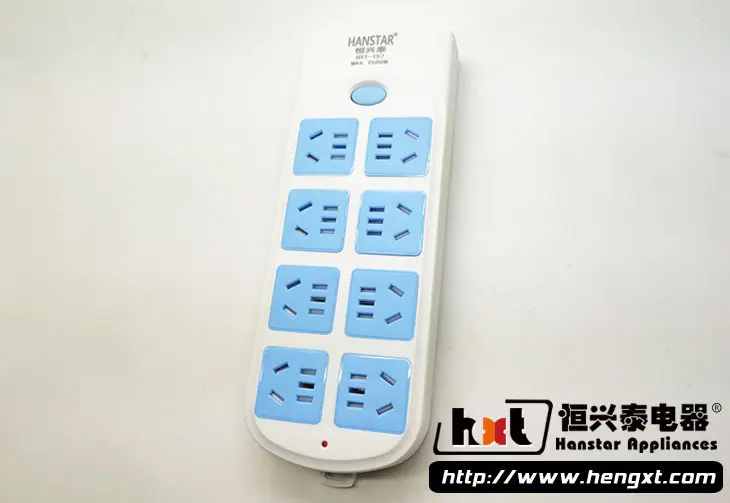恆興泰无线8位2米3米5米8米2500W连铜片 157带开关安全门40孔插座