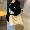 Nueva Bolsa de Lona para Mujer Estilo Mori Ins Bolso de Hombro Combinable Gran Capacidad Bolsa para Libros para Estudiantes