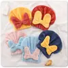 Touca Seca Cabelo Dupla Camada Espessa Laço, Fleece de Coral, Fofa para Uso Doméstico Super Absorvente Secagem Rápida Toalha, Touca de Banho Princesa