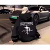 Moletom com Capuz para Homens, Novo Estilo Primavera e Outono 2024, Americano Oversized High Street Solto Tendência Marca Top de Lã