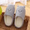 Novas pantufas de urso fofo com sola macia para casa, piso de madeira, antiderrapantes, silenciosas, quentes de inverno, para casal, de algodão