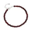 Pulsera de Cuentas de Plata de Ley S925 Granate Plata Joyería Niche Elegante Lujo Ligero Simple para Mujer Pulsera de Rubí Granate
