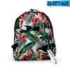 Mochila Estampada en 3D de Moda Casual Diaria para Estudiantes de Verano 2021 Amazon Cross-borDer con Patrón de Hojas Nuevas
