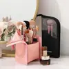 Bolsa Multifuncional de Grande Capacidade para Lápis de Sobrancelha e Pequenos Itens Portátil Bolsa de Maquiagem Bolsa de Armazenamento Visual para Cosméticos Bolsa para Lápis de Sobrancelha