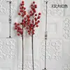 Fruta Roja Fruta de la Fortuna Adorno de Decoración de Año Nuevo Cubo de la Suerte Hoja de Ginkgo Dorada Fruta de la Prosperidad Flor de Nochevieja Flor Artificial