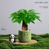 Árvore da Fortuna Planta em Vaso Decoração Criativa de Planta para Desktop Flor e Planta Verde para Escritório Enfeite Hera Coco Rico Verde Pequeno Bonsai