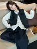 Roupa de Primavera para Meninas 2026 Nova Estilosa Roupas de Primavera para Meninas Grandes Colete Jeans Camisa Calças Casuais de Perna Larga para Crianças