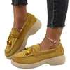 Zapatos Casuales de Cuero Gamuzado Mochi Sole de Bajo Caña para Mujer, Estilo Nuevo 2026, Tejido Ligero de Color Sólido, Zapatos para Conducir
