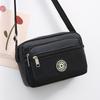 Bolsa transversal de lona casual multicamadas com grande capacidade, bolsa de ombro, bolsa mensageiro, mochila de tecido Oxford, bolsa feminina, bolsa para mães
