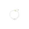 Pulsera de Flor de Doble Capa con Perla y Circonita Super Brillante para Niñas, Nuevo Modelo 2026, Diseño de Nicho de Lujo Ligero, Joyería de Alta Gama