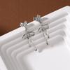 Pendientes de plata S925 con microincrustaciones de circonita y lazo encantador para mujer, elegantes, ligeros y de lujo, de alta calidad.