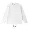 Fornecimento de roupas no atacado, camiseta T-shirt unissex de outono, 280g, algodão puro, ombro largo, manga longa, compra em volume, básico bom vendedor
