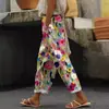 Primavera Verano 2026 Ropa de Mujer Transfronteriza Amazon AliExpress Moda Europea Americana Estampado Digital Pantalones Casuales Rectos para Mujer