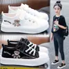 Zapatos de Lona para Niñas, Nuevos Zapatos Deportivos Casuales Estilo Coreano de Primavera para Niños, Tenis de Caña Baja para Niñas y Niños Mayores