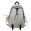 Mochila casual simples mulheres de grande capacidade leve nylon commuter mochila de viagem ferramental estudante universitário saco escolar de cordão