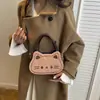 Bolsa de Ombro de Gatinha Fofa de Desenho Animado com Pingente Estiloso, Bolsa Transversal Unissex Infantil, Nova Bolsa Infantil Outono e Inverno