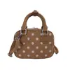 Bolsa de Bolos de Lunares para Mujer 2026 Nuevo Estilo Coreano Moderna Versátil Bolso de Mano para Niñas, Bolso Cruzado Único y Poco Común