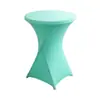 Venda Direta de Fábrica Capa para Mesa de Bar Cor Sólida Toalha de Mesa Alta para Mesa de Banquete Cocktail Mesa Alta Elástica Ajustável Capa para Mesa Redonda