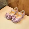 Nuevos Zapatos de Cuero para Niñas Primavera y Otoño 2026, Zapatos de Baile Coreanos con Lentejuelas de Princesa para Niños Pequeños, Zapatos de Suela Antideslizante