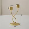Decoración nórdica sencilla y romántica para la mesa del comedor, candelabros de estilo lujoso y ligero, accesorios vintage para cenas a la luz de las velas.