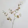 Flor Simulada Redonda Eucalipto Hoja de Dinero Flor Falsa Cinta Manzana 3D Eucalipto Planta Simulada Material de Hoja de Gama Alta