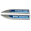 Baic Shenbao Insignia Lateral X25 D50 X35 X65 Logotipo de Coche Decoración de Apariencia de Carrocería Modificada Insignia Personalizada de Acero Inoxidable