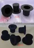Sete Estilos de Chapéus de Palhaço Pretos/Flockados Transfronteiriços, Mini Chapéus de Decoração de Natal, Acessórios para Artesanato DIY Pequenos Chapéus