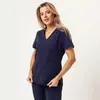 Conjunto de Uniforme Quirúrgico de Manga Corta Específico para Cirugía Oral para Doctoras, Nueva Ropa de Trabajo Venta Directa