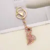 Llavero de Metal de Gatito Lindo, Llavero Creativo de Coche Incrustado con Diamantes, Colgante para Bolso, Regalo de Vacaciones al por Mayor