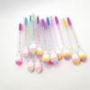 Novo Pincel de Máscara para Cílios em Tubo de Sorvete Desenho Animado Portátil Tubo Pincel de Máscara para Cílios Plástico Tubo de Ensaio Transparente