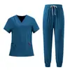 Roupa de Lavar Mãos para Sala de Cirurgia Personalizada Masculina Manga Curta Elástica Secagem Rápida Roupa de Trabalho para Médico Uso no Verão Odontológico Roupas para Esfregar as Mãos Feminino